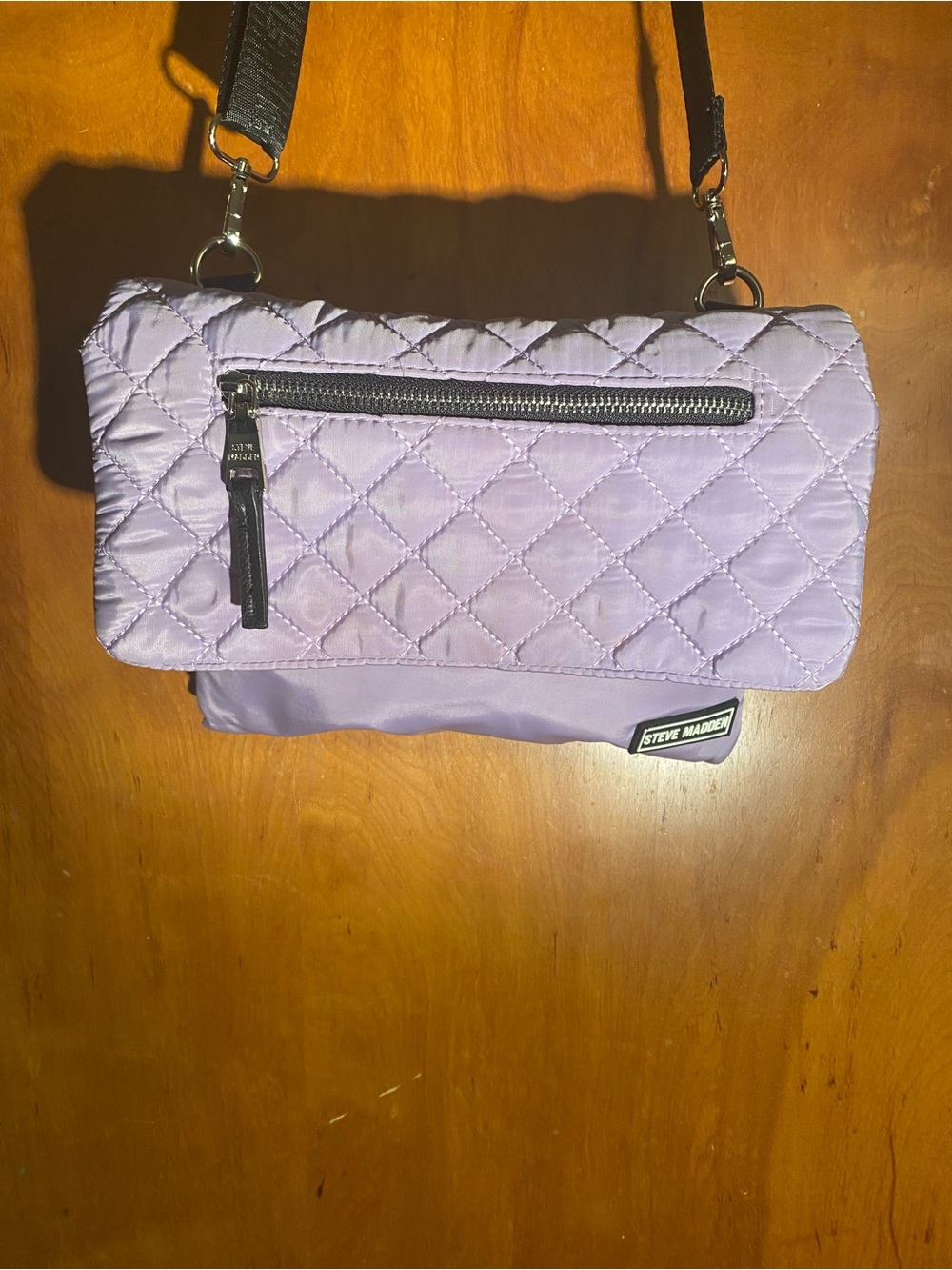 Steve Madden Quilted Crossbody Bag - Light Purple
